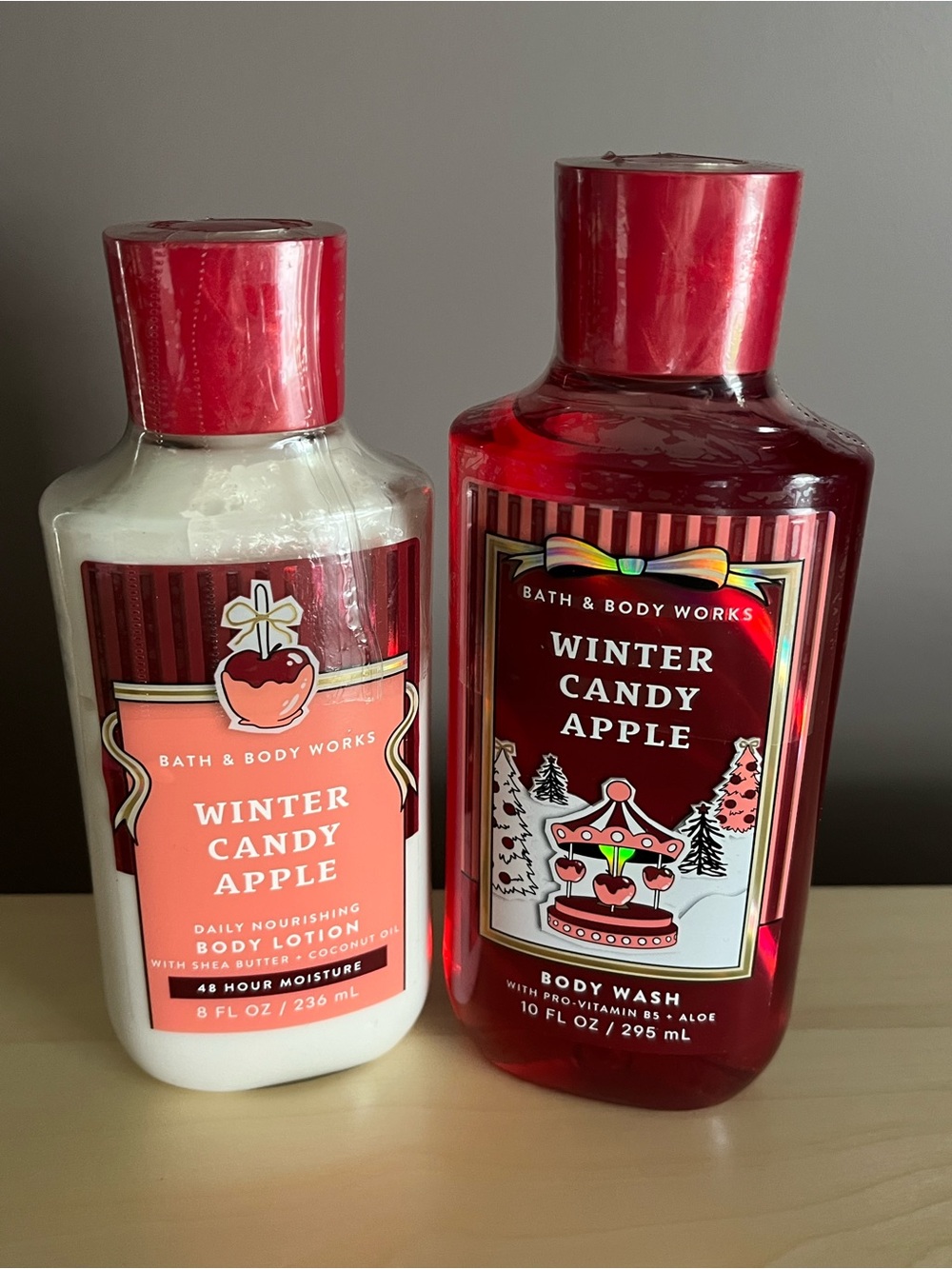 Bath & Body Works Winter Candy Apple Body Wash & Body Lotion New